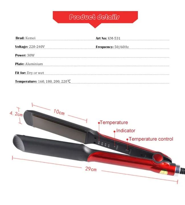 Kemei Km-531 Professional Hair Straightner
